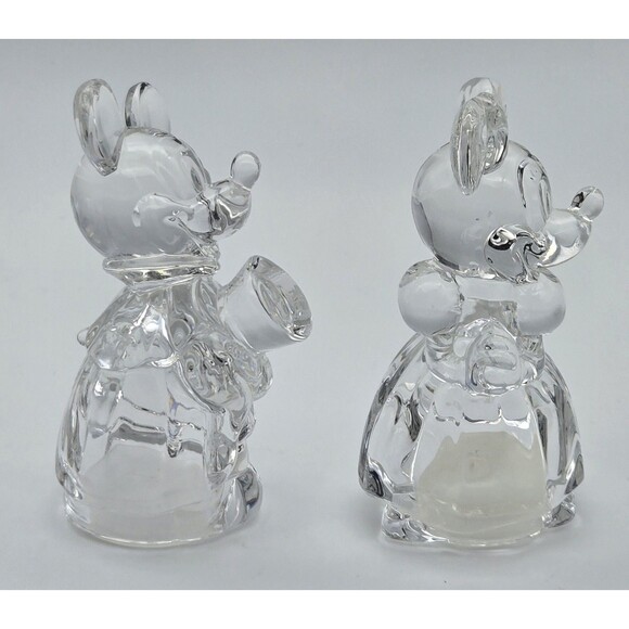 Lenox Mickey Minnie Mouse Crystal Salt Pepper Shakers Made Germany - Picture 4 of 12